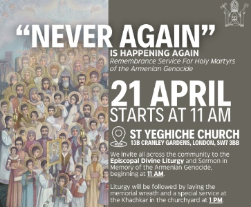 Remembrance Service for Holy Martyrs of Armenian Genocide