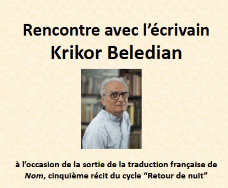 Rencontre avec l'écrivain arménien Krikor Beledian