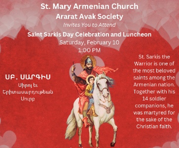 Saint Sarkis Day Celebration and Luncheon
