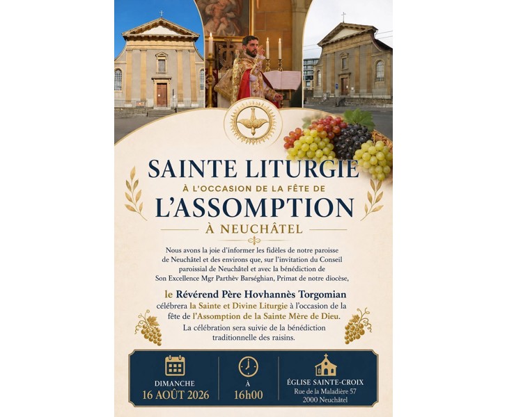 Sainte Liturgie à l'occasion de la Fête de l'Assomption