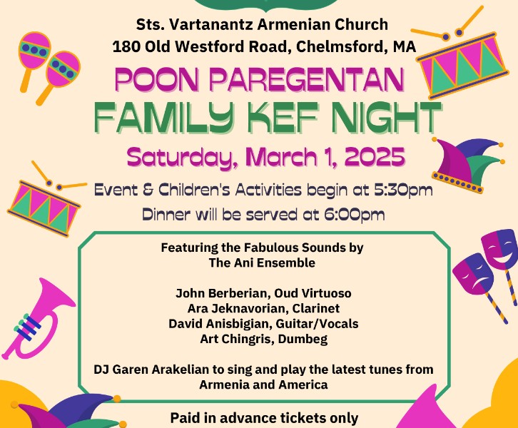 Saints Vartanantz Poon Paregentan Dinner Dance