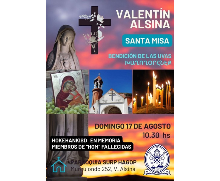 Santa Misa - Bendición de las Uvas