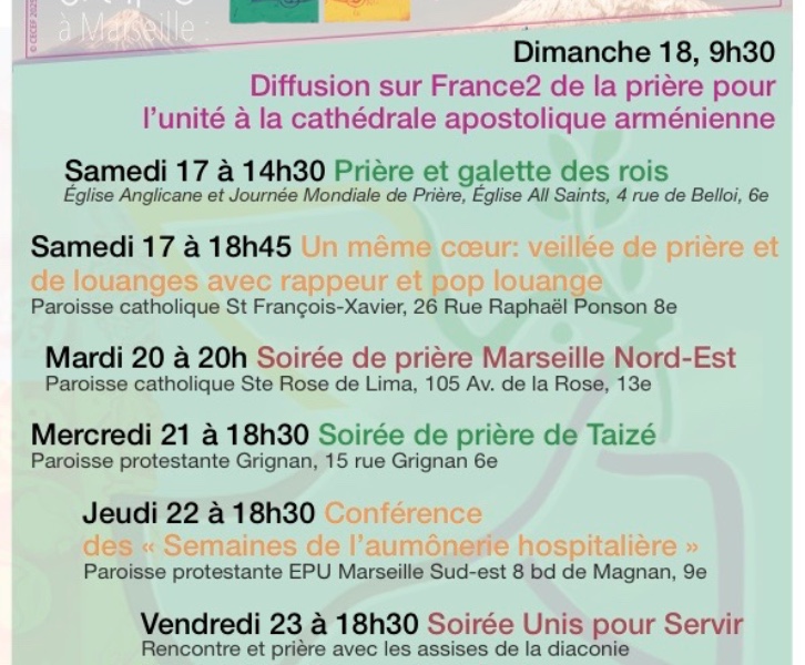 Semaine de Prière Pour l'Unité des Chrétiens 2026 émission TV FRANCE 2