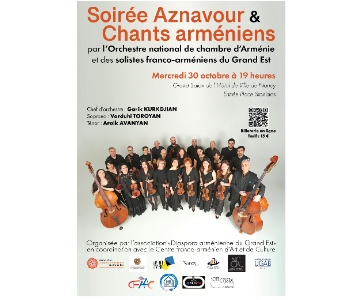 [NANCY] Soirée Aznavour & Chants arméniens par l'Orchestre National de Chambre d'Arménie et des solistes franco-arméniens du Grand Est