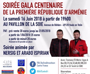 Soirée Gala Centenaire De La Première République D’Arménie