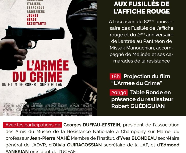  Sorée d'hommage aux fusillés de l'Affiche Rouge