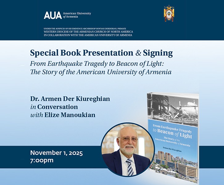 Special Book Presentation & Signing: Dr. Armen Der Kiureghian in Conversation with Elize Manoukian