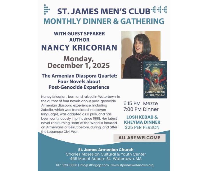 St. James Men's Club Monthly Dinner & Gathering
