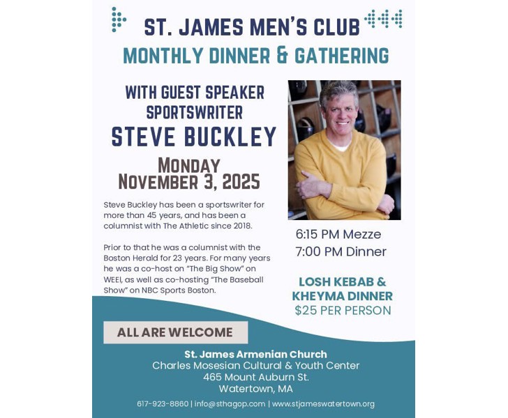 St. James Men's Club Monthly Dinner & Gathering