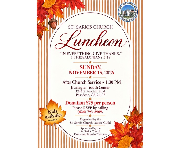 St. Sarkis Church Luncheon