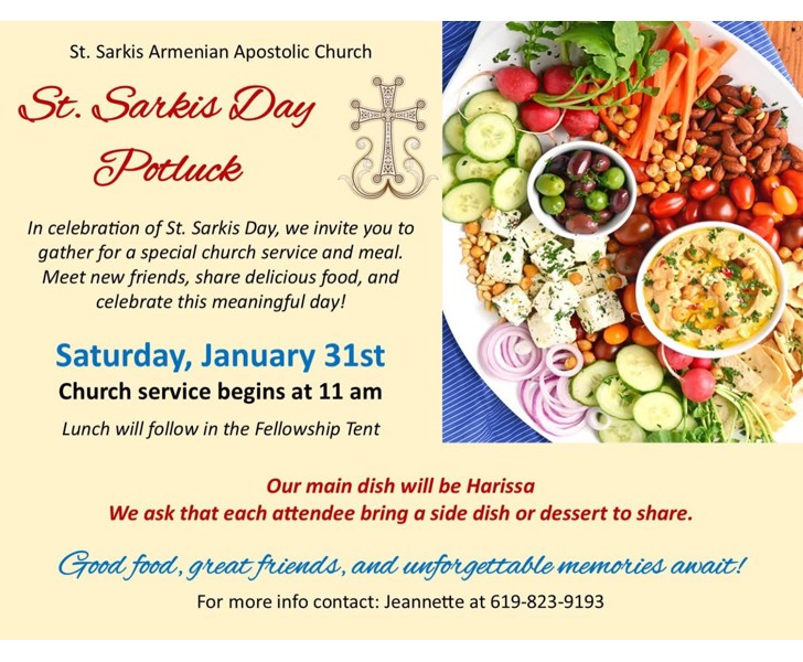 St. Sarkis Day Potluck