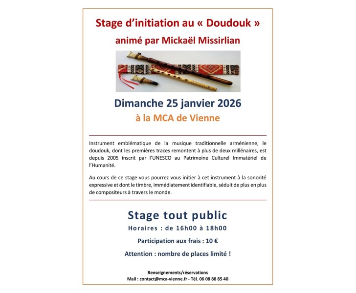 Stage d'initiation au « Doudouk »