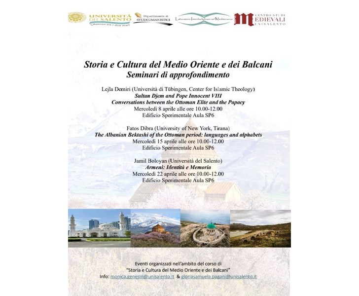 Storia e Cultura del Medio Oriente e dei Balcani - Seminari di approfondimento