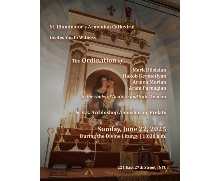 The Ordination of Mark Dilsizian, Hakob Keymetlyan, Armen Morian, Aram Parnagian