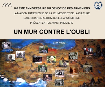 UN MUR CONTRE L'OUBLI - 109ème Anniversaire du Génocide des Arméniens