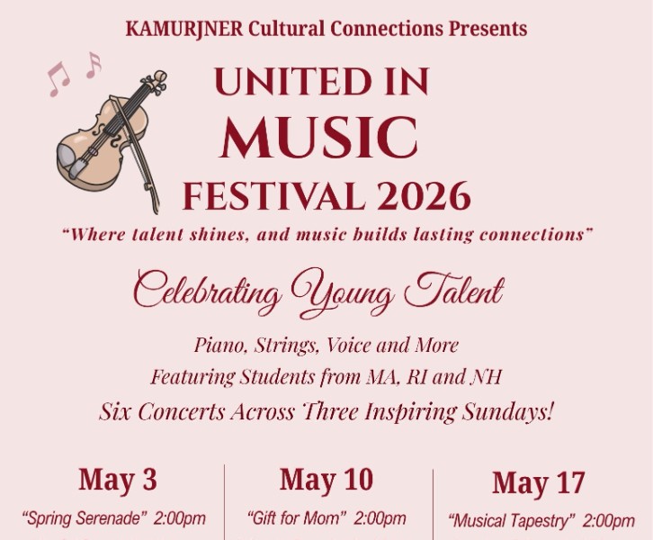 United in Music Festival 2026 - Featuring Young Talent from MA, RI and NH 