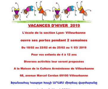 VACANCES D'HIVER 2019