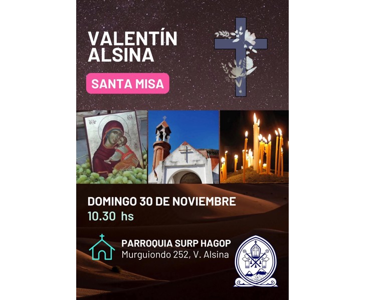 Valentín Alsina Santa Misa