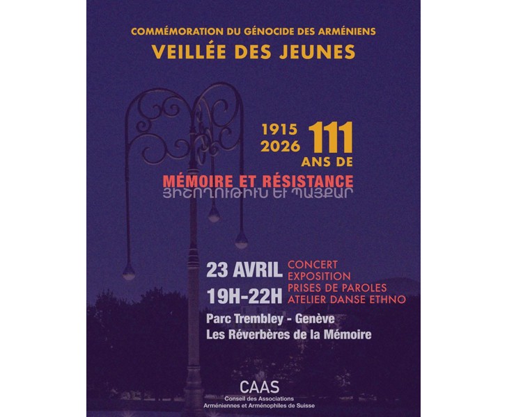 Veillée des Jeunes - Commémoration du Génocide des Arméniens