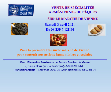 VENTE DE SPÉCIALITÉS ARMÉNIENNES DE PÂQUES SUR LE MARCHÉ DE VIENNE