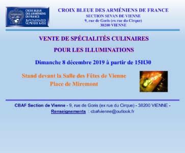 Vente de spécialités culinaires pour les illuminations