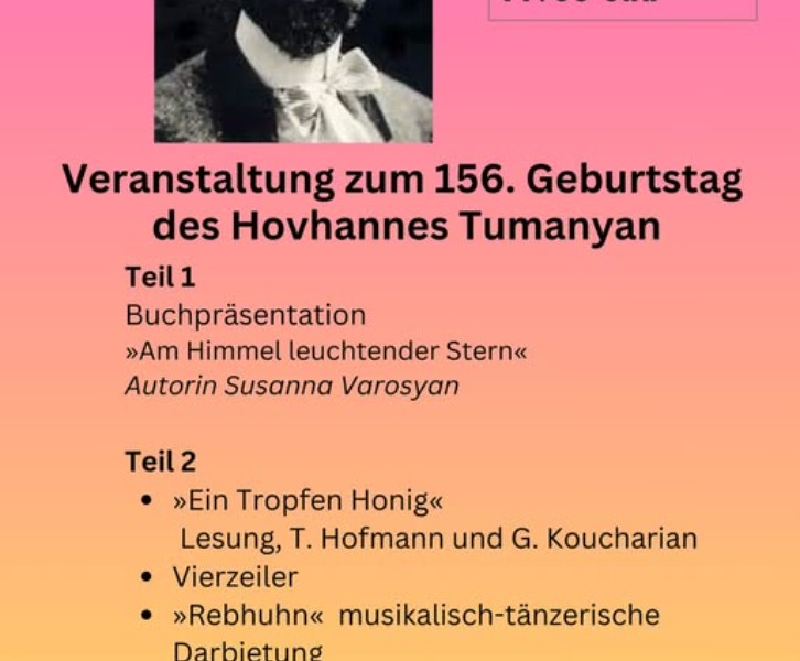 Veranstaltung zum 156. Geburtstag von Howhannes Tumanjan