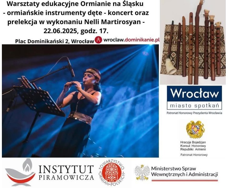 Warsztaty edukacyjne Ormianie na Śląsku - ormiańskie instrumenty dęte