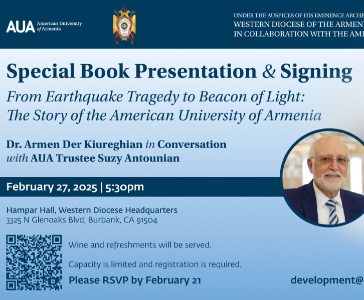 Western Diocese to Host Book Presentation for Dr. Armen Der Kiureghian