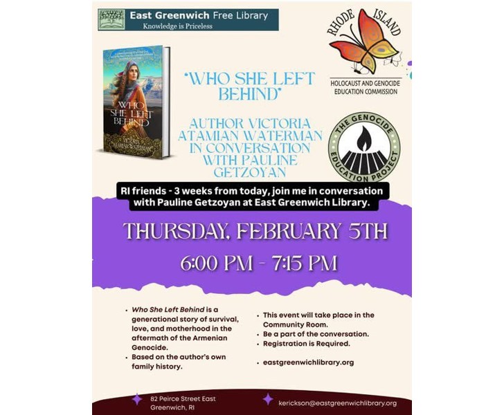 Who She Left Behind - Author Victoria Atamian Waterman in Conversation with Pauline Getzoyan