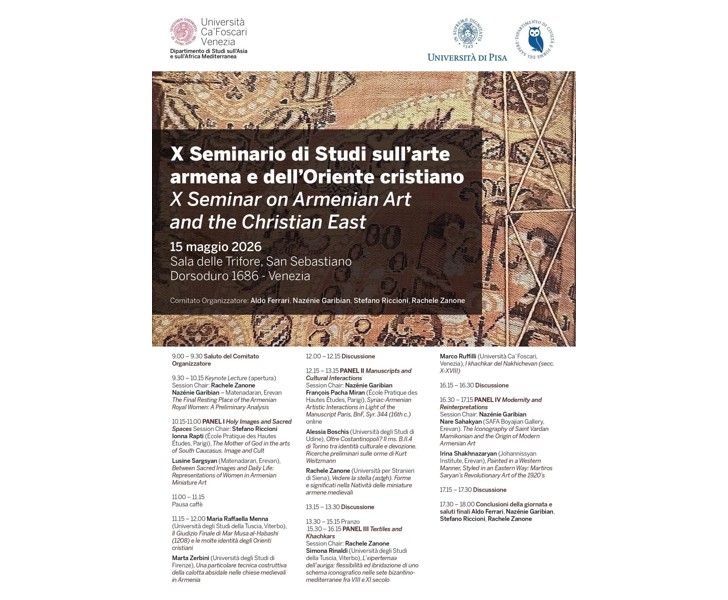 X Seminario di Studi sull'arte armena e dell'Oriente cristiano