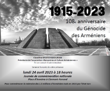 Commémoration du Génocide des Arméniens 